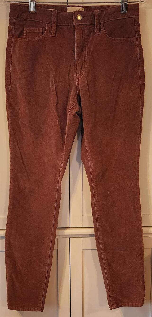 Universal thread Women's High Rise Skinny Purple Corduroy Pants Size 4 27R